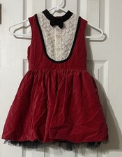 Vestido Harajuku mini para meninas alvo XS 4/5 veludo vermelho sem mangas com zíper nas costas comprar usado  Enviando para Brazil