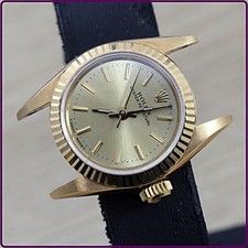Relógio Rolex feminino ouro amarelo sólido 18K ref 67198 cristal de safira President 1987 comprar usado  Enviando para Brazil