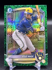 Refrator verde cromado Bowman feito por Jesus 2025 #/99 Brewers 1st Prospect BCP50 comprar usado  Enviando para Brazil