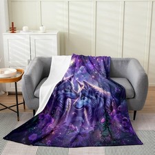 Blanket Queen 90x90 All Season Purple Starry Galaxy Nebula Throw Blanket for na sprzedaż  Wysyłka do Poland