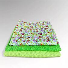 Usado, Pacote de tecido 3 peças sem cortes quase 9 jardas TOTAIS verde amarelo colchas multi artesanato comprar usado  Enviando para Brazil
