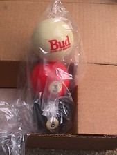 Antigo Budweiser Bud King of Beers bolas de bilhar oito bolas torneira de cerveja alça comprar usado  Enviando para Brazil