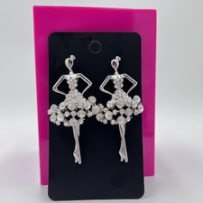 Brinco tutu bailarina dançarina prata strass vítreo pós moda menina comprar usado  Enviando para Brazil
