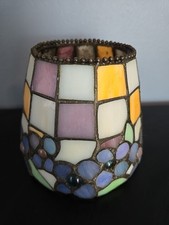 Usado, Frasco de vela Partylite hortênsia vitral sombra superior para frasco de trompete comprar usado  Enviando para Brazil