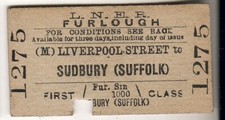 Railway ticket lner for sale  MIDHURST