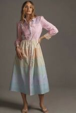 Usado, Vestido midi Anthropologie inglês de fábrica manga comprida rosa tamanho pequeno comprar usado  Enviando para Brazil