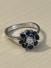 Brillant saphir weißgold gebraucht kaufen  Uder