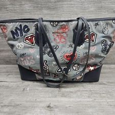 Bolsa tote Michael Kors azul Eva denim grande grafite usada comprar usado  Enviando para Brazil