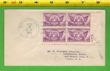 Usado, 1935 FDC Sc #775 3¢ Selo Michigan State Seal Plate Block | DC Cancel | Johnston comprar usado  Enviando para Brazil