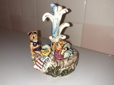 Estatueta 2002 Blue Sky Clay Works Heather Goldminc gatos na fonte 4,5" de altura comprar usado  Enviando para Brazil