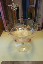 Taça de champanhe antiga, taça de Murano veneziana, salviati, golfinho, glitter dourado comprar usado  Enviando para Brazil