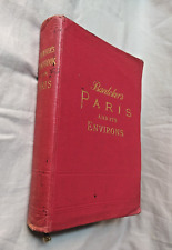 Baedeker handbook paris for sale  BELFAST