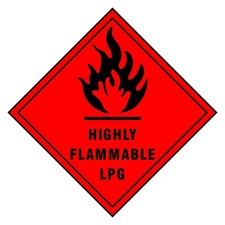Placa ou adesivo de GLP altamente inflamável | DANG0003, usado comprar usado  Enviando para Brazil