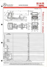 MERCEDES TRUCKS / 914 R FPTL  / PORTEUR  4X2 / FICHE de 1993, usado comprar usado  Enviando para Brazil