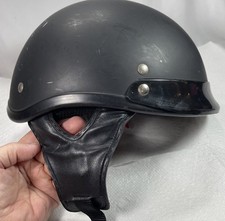 Capacete preto fosco plano MÉDIO capacete de motociclista helicóptero curto motociclista comprar usado  Enviando para Brazil