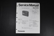 Manual de serviço cassete rádio Panasonic RQ-V200 - Original genuíno, usado comprar usado  Enviando para Brazil