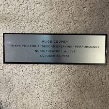 Placa de agradecimento Alice Cooper Nokia Theater Live 28 de outubro de 2009 2x7” comprar usado  Enviando para Brazil