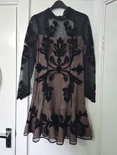 Black floral long for sale  BEDFORD
