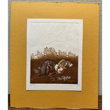 Gravura gravura assinada colorida à mão POTE SANGAWONGSE artista listado 1939 - 2002 comprar usado  Enviando para Brazil