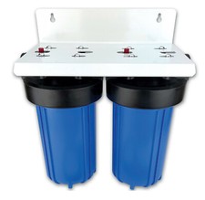 Carcaça de filtro de água duplo grande azul 10" jumbo alto fluxo por Finerfilters comprar usado  Enviando para Brazil