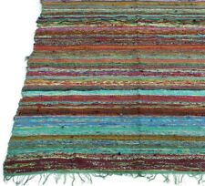 Tapetes indianos multi verde algodão tecido à mão tapete decoração piso tapete chindi EUA comprar usado  Enviando para Brazil