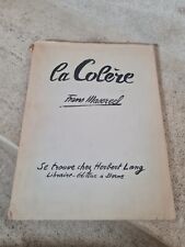 Frans masereel colere d'occasion  Montbrison