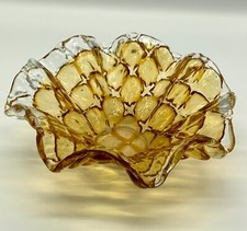 Glass amber ruffled for sale  Stoughton