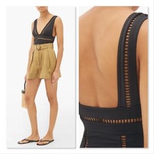 Maiô ZIMMERMANN Feminino Tamanho 8 ou EUA 2 - 4 Bonita Escada Recorte OnePiece RARO comprar usado  Enviando para Brazil