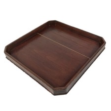 Antiga bandeja de servir quadrada japonesa de madeira lacada mesa baixa marrom ozeno L429 comprar usado  Enviando para Brazil