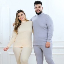 Roupa íntima térmica masculina feminina outono primavera Long Johns conjunto plus size Long John, usado comprar usado  Enviando para Brazil