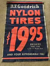 Placa automotiva vintage 1960 BF GOODRICH pneus de náilon lona banner revendedor, usado comprar usado  Enviando para Brazil