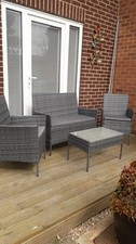 patio rattan wicker table chairs for sale  RETFORD