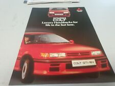 1988 MITSUBISHI COLT Reino Unido Folheto de Vendas Original GTI 16V etc  comprar usado  Enviando para Brazil