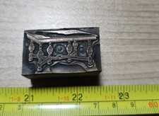 Bloco de impressão tipográfica vintage ornamentado extravagante móveis de mesa  comprar usado  Enviando para Brazil
