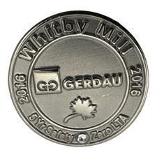 Usado, Pin Gerdau Whitby Mill 2016 Safety Award – 5 anos Zero LTA pino de lapela com pedra preciosa comprar usado  Enviando para Brazil