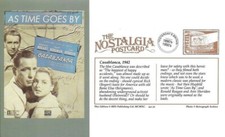 Cartão postal Casablanca Humphrey Bogart Ingrid Bergman ator de cinema americano Hollywood, usado comprar usado  Enviando para Brazil