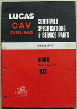 Lucas rover 1973 for sale  LEICESTER