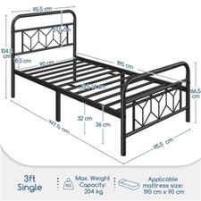 Single metal bed for sale  IPSWICH