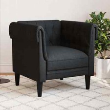 Fauteuil chesterfield noir d'occasion  Dompierre-sur-Mer
