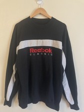 Suéter Jumper Masculino Vintage Reebok Classic Preto Spell Out (Tamanho G) (Sem Etiquetas), usado comprar usado  Enviando para Brazil