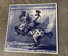 Telha cerâmica 6x6 1960 Lipizzan Dressage Vienna Royal School cavalo e cavaleiro vintage #2, usado comprar usado  Enviando para Brazil