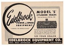 1951 EDELBROCK Engine Block Heads Modelo S Los Angeles Vintage Impressão Anúncio comprar usado  Enviando para Brazil