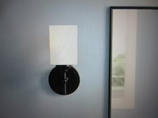 Arandela de parede Home Decorators Ayelen 1 luz preta opala vidro branco, usado comprar usado Arandela de parede Home Decorators Ayelen 1 luz preta opala vidro branco, usado comprar usado  Enviando para Brazil