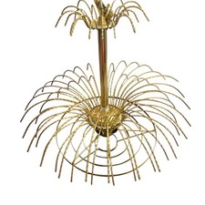 Candelabro vintage MCM Hollywood Regency luminária ouro metal cristal cachoeira comprar usado  Enviando para Brazil