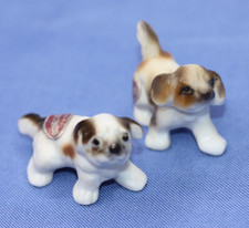 Lote de 2 mini filhotes miniaturas de porcelana óssea Japão cachorros beagle comprar usado  Enviando para Brazil