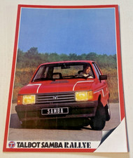 Brochure talbot samba d'occasion  Quarré-les-Tombes