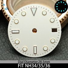 28,5 mmsingle calendario esfera aséptica para movimiento NH35/NH36 accesorios reloj piezas segunda mano  Embacar hacia Argentina