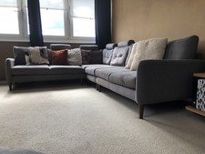 Grey fabric corner for sale  LONDON