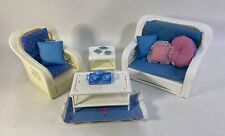 Vintage 1983 Barbie Cottage Dream Branco Conjunto de Móveis de Vime Falso com Conjunto de Chá comprar usado  Enviando para Brazil