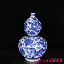 Estátua vaso garrafa dragão porcelana azul e branca da antiga dinastia chinesa 9,6" comprar usado  Enviando para Brazil